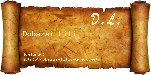 Dobszai Lili névjegykártya